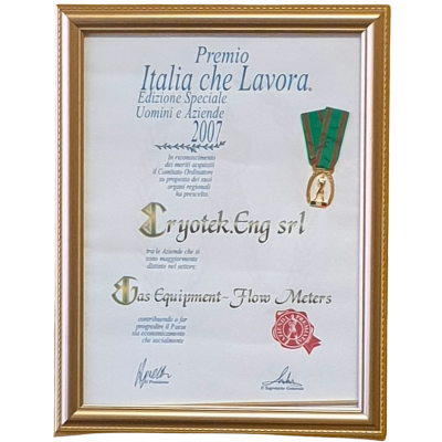 Immagine del premio 'Italia che Lavora 2007'