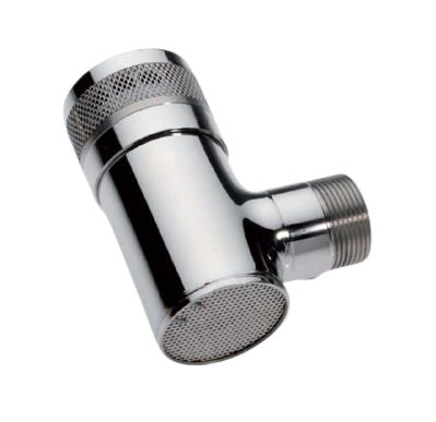 L’immagine mostra un rubinetto d’acqua in metallo lucido, evidenziando la sua struttura robusta e design elegante.